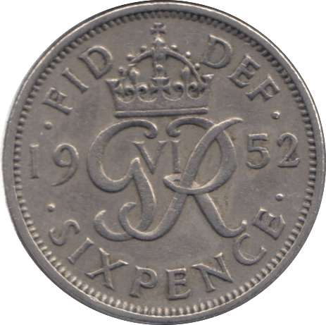 1952 SIXPENCE ( VF ) 1 - Sixpence - Cambridgeshire Coins