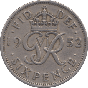 1952 SIXPENCE ( VF ) 2 - Sixpence - Cambridgeshire Coins