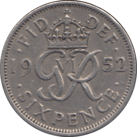 1952 SIXPENCE ( VF ) 3 - Sixpence - Cambridgeshire Coins