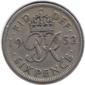 1952 SIXPENCE ( VF ) - Sixpence - Cambridgeshire Coins