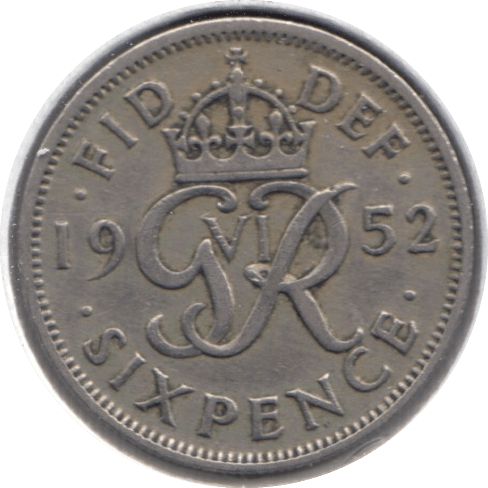 1952 SIXPENCE ( VF ) - Sixpence - Cambridgeshire Coins