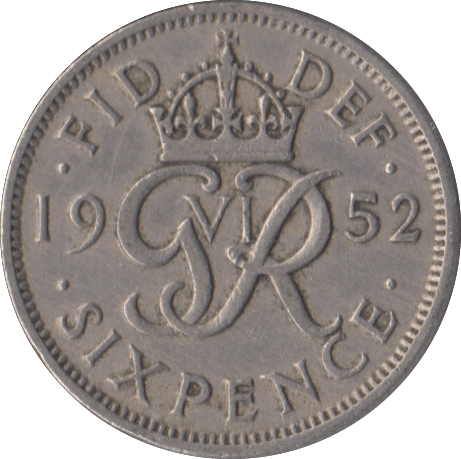 1952 SIXPENCE ( VF ) - SIXPENCE - Cambridgeshire Coins