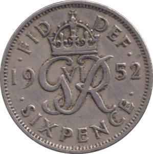 1952 SIXPENCE ( VF ) - SIXPENCE - Cambridgeshire Coins