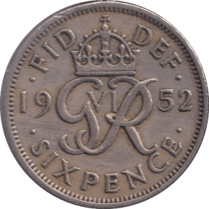 1952 SIXPENCE ( VF ) - SIXPENCE - Cambridgeshire Coins