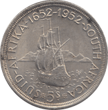 1952 SOUTH AFRICA 5 SHILLINGS - SILVER WORLD COINS - Cambridgeshire Coins