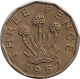 1952 THREEPENCE ( AUNC ) - THREEPENCE - Cambridgeshire Coins