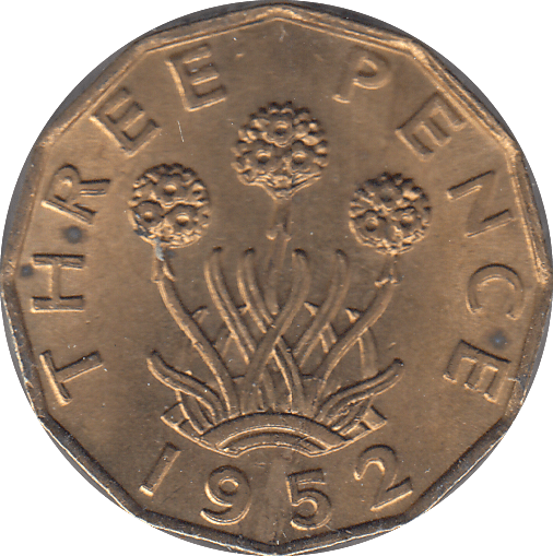 1952 THREEPENCE ( UNC ) - THREEPENCE - Cambridgeshire Coins