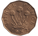1952 THREEPENCE ( UNC ) - THREEPENCE - Cambridgeshire Coins