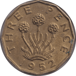1952 THREEPENCE ( UNC ) - THREEPENCE - Cambridgeshire Coins