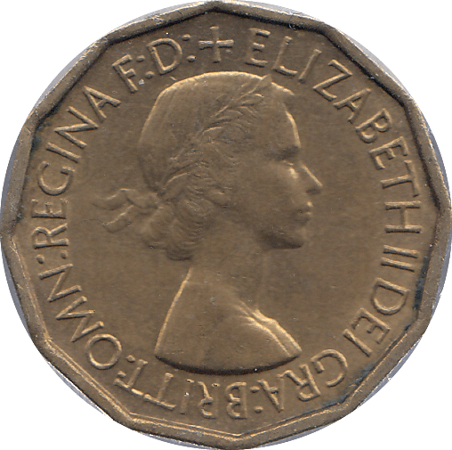 1953 BRAS THREEPENCE ( UNC ) - THREEPENCE - Cambridgeshire Coins