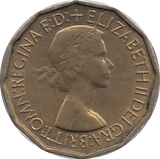 1953 BRAS THREEPENCE ( UNC ) - THREEPENCE - Cambridgeshire Coins