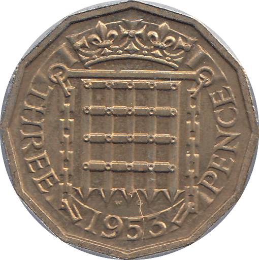 1953 BRASS THREEPENCE ( PROOF ) - THREEPENCE - Cambridgeshire Coins
