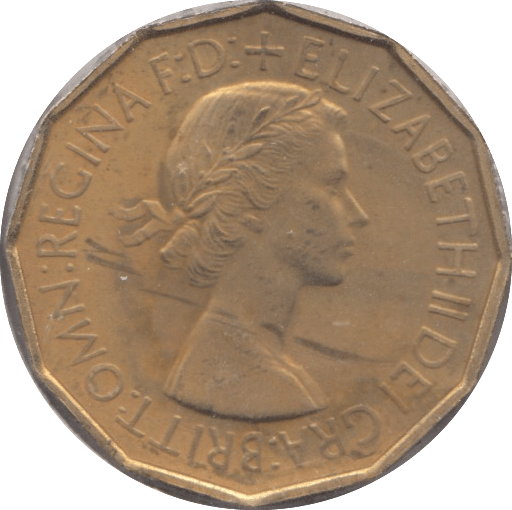 1953 BRASS THREEPENCE ( PROOF ) - THREEPENCE - Cambridgeshire Coins