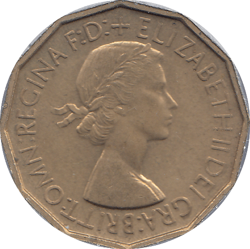 1953 BRASS THREEPENCE ( PROOF ) - THREEPENCE - Cambridgeshire Coins