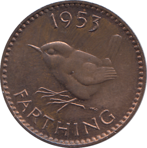 1953 FARTHING ( UNC ) - FARTHING - Cambridgeshire Coins