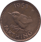 1953 FARTHING ( UNC ) - FARTHING - Cambridgeshire Coins