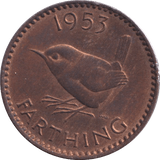 1953 FARTHING ( UNC ) - FARTHING - Cambridgeshire Coins