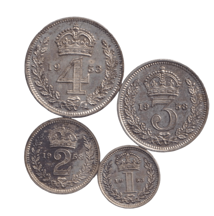 1953 MAUNDY SET ST PAUL'S CATHEDRAL ELIZABETH II - Maundy Set - Cambridgeshire Coins