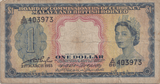 1953 ONE DOLLAR MALAYA AND BRITISH BORNEO BANKNOTE REF-1828 - WORLD BANKNOTES - Cambridgeshire Coins
