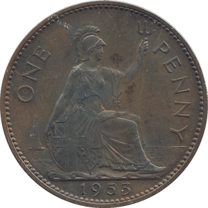 1953 ONE PENNY ( UNC ) - WORLD COINS - Cambridgeshire Coins
