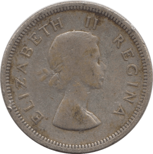 1953 ONE SHILLING SOUTH AFRICA - SILVER WORLD COINS - Cambridgeshire Coins