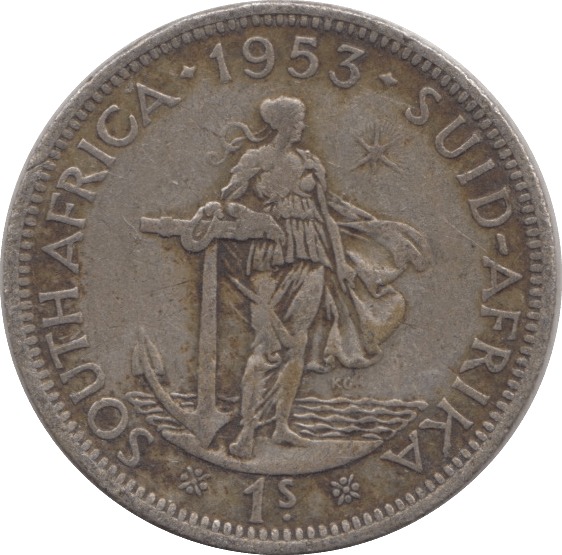 1953 ONE SHILLING SOUTH AFRICA - SILVER WORLD COINS - Cambridgeshire Coins