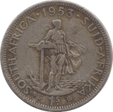1953 ONE SHILLING SOUTH AFRICA - SILVER WORLD COINS - Cambridgeshire Coins