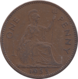 1953 PENNY ( EF ) - PENNY - Cambridgeshire Coins