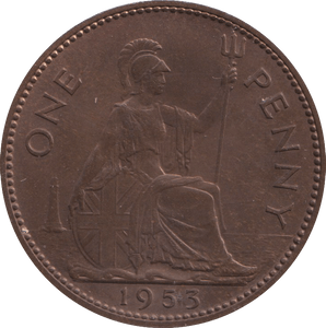 1953 PENNY ELIZABETH II ( AUNC) - PENNY - Cambridgeshire Coins