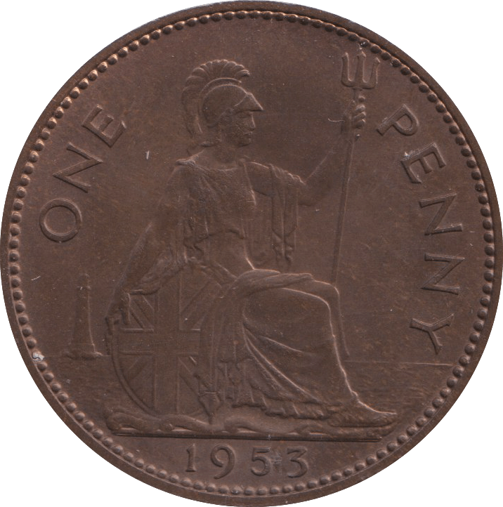 1953 PENNY ELIZABETH II ( AUNC) - PENNY - Cambridgeshire Coins
