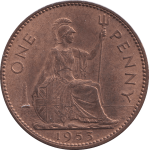 1953 PENNY ELIZABETH II ( UNC ) - PENNY - Cambridgeshire Coins