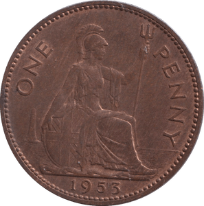 1953 PENNY ( VF ) - PENNY - Cambridgeshire Coins