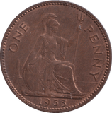 1953 PENNY ( VF ) - PENNY - Cambridgeshire Coins