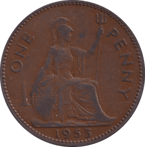 1953 PENNY ( VF ) - Penny - Cambridgeshire Coins