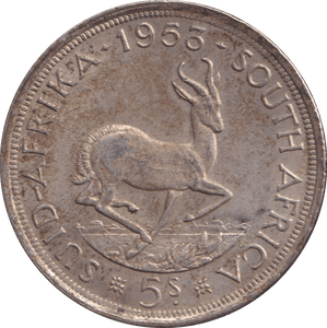 1953 SILVER 5 SHILLING SOUTH AFRICA - SILVER WORLD COINS - Cambridgeshire Coins