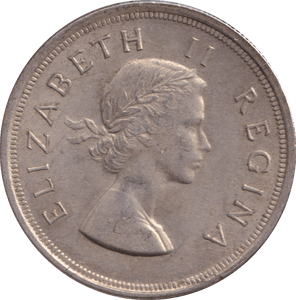 1953 SILVER 5 SHILLING SOUTH AFRICA - SILVER WORLD COINS - Cambridgeshire Coins