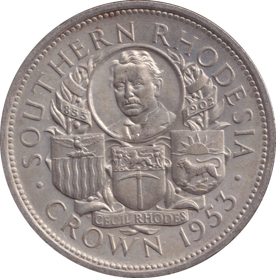 1953 SILVER CROWN RHODESIA - SILVER WORLD COINS - Cambridgeshire Coins