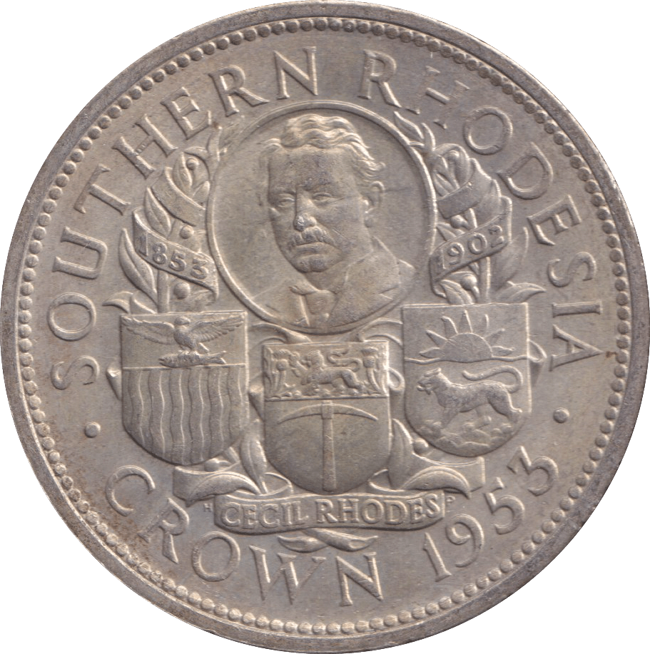 1953 SILVER CROWN RHODESIA - SILVER WORLD COINS - Cambridgeshire Coins
