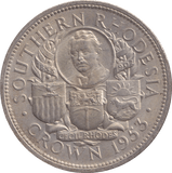 1953 SILVER CROWN RHODESIA - SILVER WORLD COINS - Cambridgeshire Coins