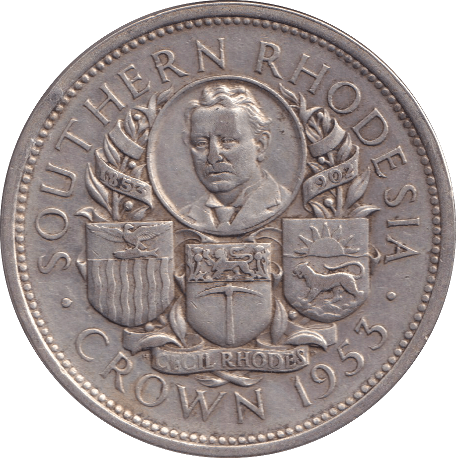 1953 SILVER CROWN RHODESIA - SILVER WORLD COINS - Cambridgeshire Coins