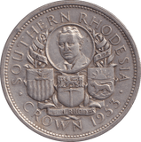 1953 SILVER CROWN RHODESIA - SILVER WORLD COINS - Cambridgeshire Coins