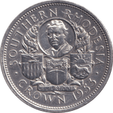 1953 SILVER CROWN SOUTHERN RHODESIA - SILVER WORLD COINS - Cambridgeshire Coins