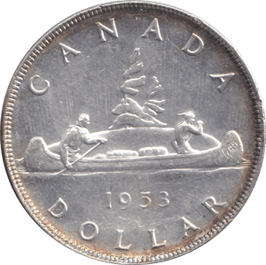 1953 SILVER DOLLAR CANADA - SILVER WORLD COINS - Cambridgeshire Coins