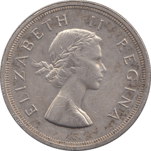 1953 SILVER FIVE SHILLINGS SOUTH AFRICA - SILVER WORLD COINS - Cambridgeshire Coins