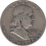 1953 SILVER HALF DOLLAR USA - SILVER WORLD COINS - Cambridgeshire Coins