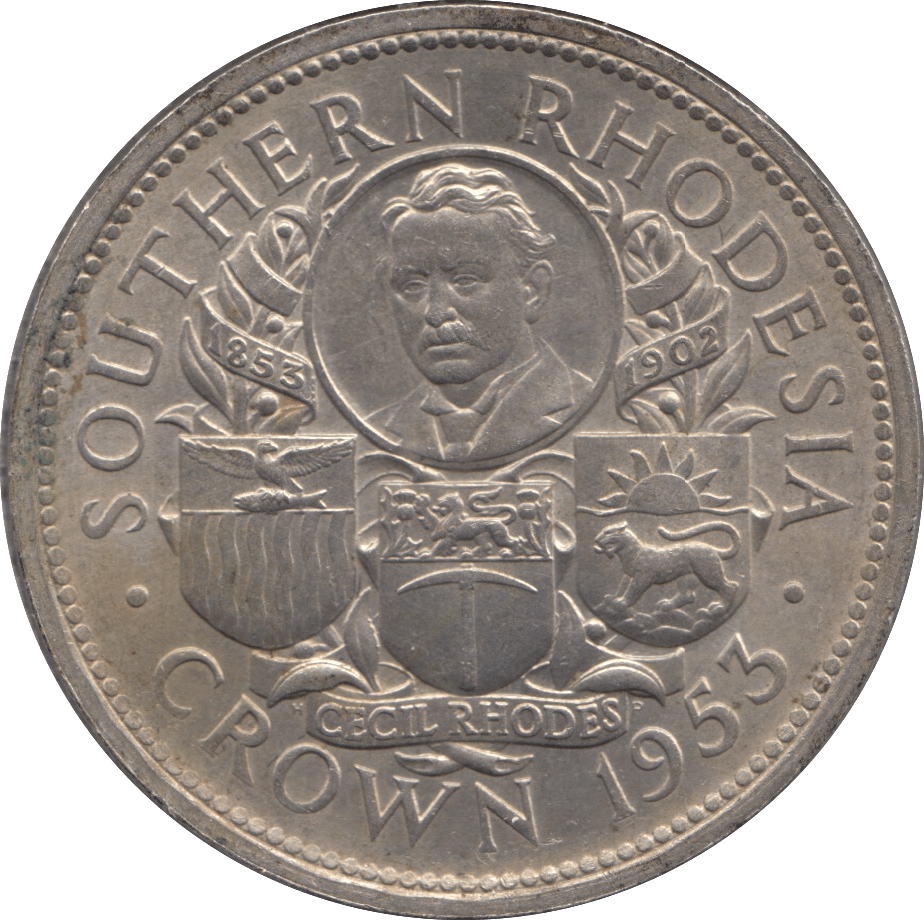 1953 SILVER ONE CROWN SOUTHERN RHODESIA - SILVER WORLD COINS - Cambridgeshire Coins