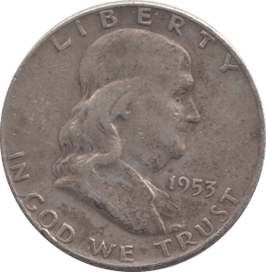 1953 SILVER USA HALF DOLLAR - SILVER WORLD COINS - Cambridgeshire Coins