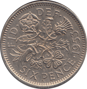 1953 SIXPENCE ( EF ) - SIXPENCE - Cambridgeshire Coins