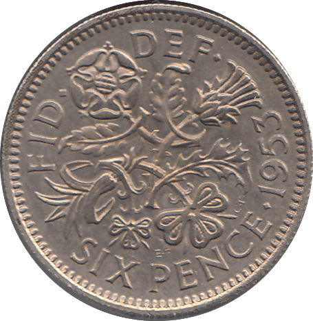 1953 SIXPENCE ( EF ) - SIXPENCE - Cambridgeshire Coins