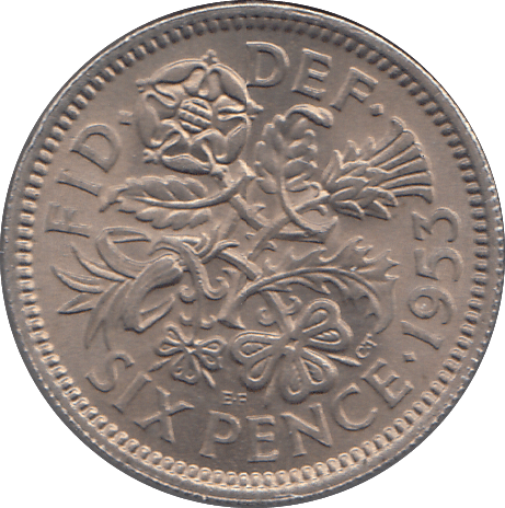 1953 SIXPENCE ( GVF ) - SIXPENCE - Cambridgeshire Coins
